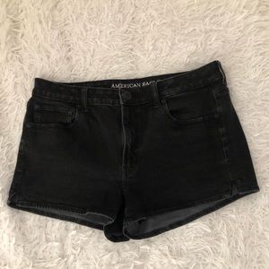 American Eagle Black High Rise Shorts